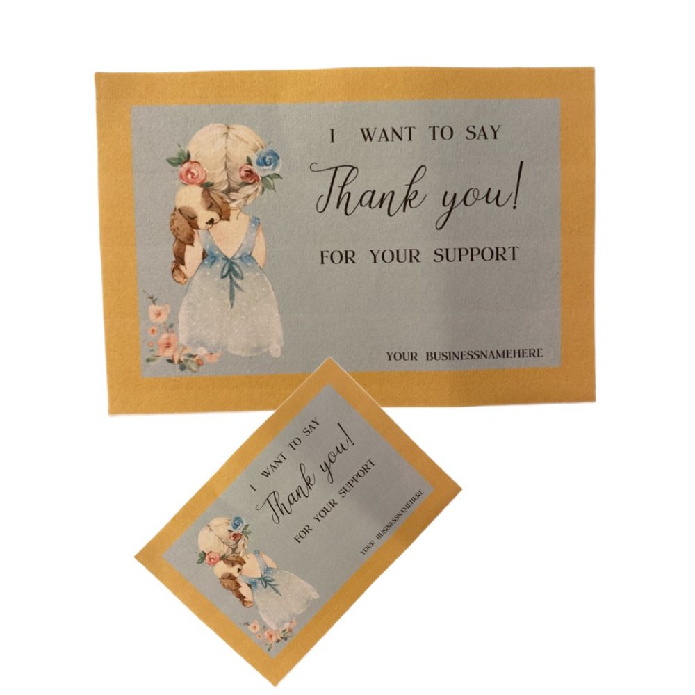 Thank You Cards, Little Spring  Lola & Puppy 100 Thank You Cards